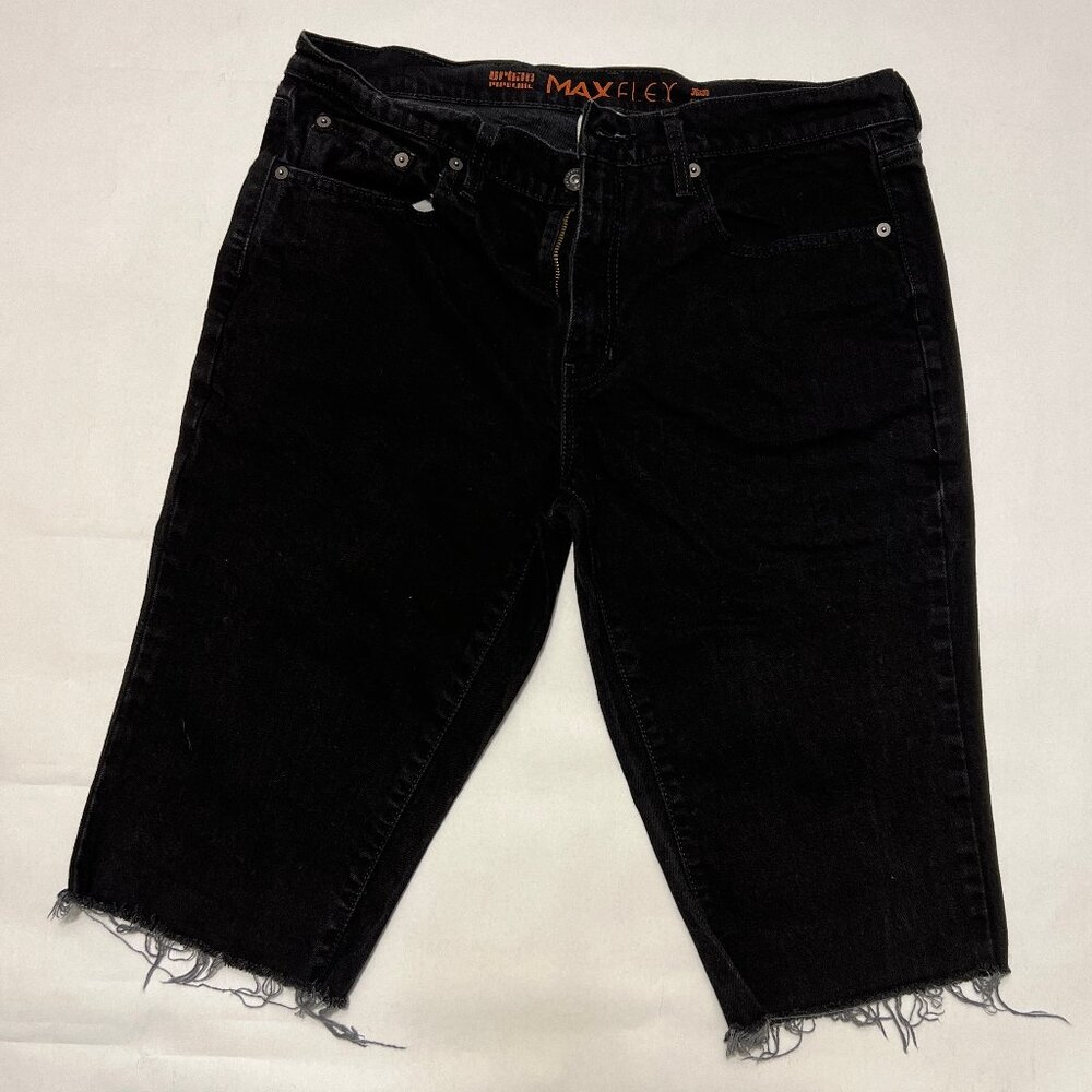 Urban Pipeline Max Flex Slim Cutoff Jean Shorts Black Size 36